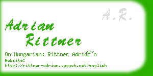 adrian rittner business card